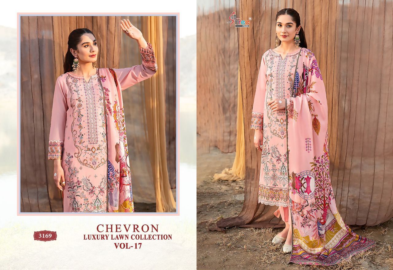 Chevron Luxury Lawn Collection Vol 17 Pakistani Suits Catalog
